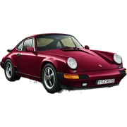 Wine red porsche sticker