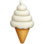 white ice cream sticker