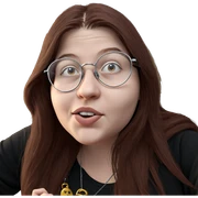 girl with glasses and necklace sticker