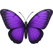 Black purple butterfly sticker