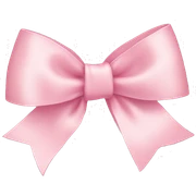 light pink ribbon bow sticker