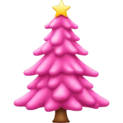 Pink Christmas tree sticker