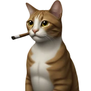 Cat smoking  sticker