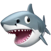 shark eating Hello Kitty sticker