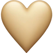 Beige heart  sticker