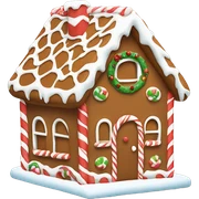 christmas gingerbread house sticker