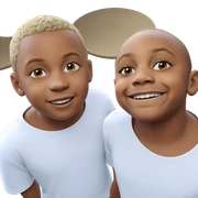 happy boys in white shirts sticker