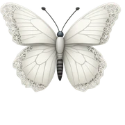 White butterfly sticker