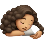 Brunette girl sleeping sticker