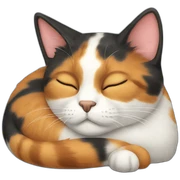  calico cat sleeping sticker