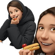 girl smiling with food indoors sticker