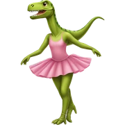 Dinosaur med ballerina sko sticker