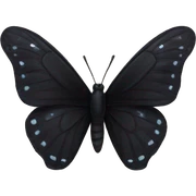 Black butterfly sticker