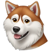Red siberian husky sticker