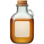 glass bottle with tea sticker