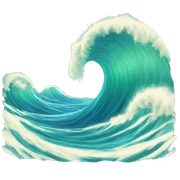 wave summer sticker
