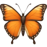 Orange buterfly  sticker