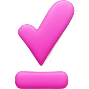 pink checkmark sticker