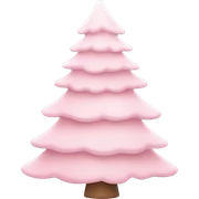 pastel pink christmas tree sticker