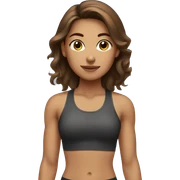 brown hair girl at the gym sticker