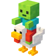 baby zombie riding a chicken sticker