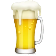 Beer glass half filled with yellow liquid sticker