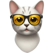 Cat with sunglasses sticker