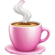 coffee in pink cup sticker