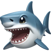 Crying shark sticker