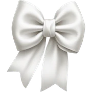 white satin bow sticker