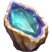 empty crystal geode magical robes sticker