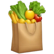 Grocery bag sticker