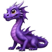 purple dragon sticker