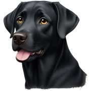 Black labrador  sticker