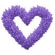 Lavender heart sticker