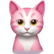 pink cat sticker