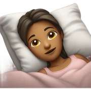 Girl in the bed sticker