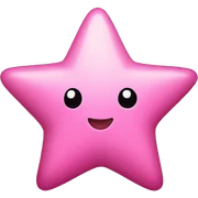 Cute pink star sticker