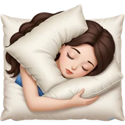 sleeping beauty brunette white girl with a silk pillow sticker