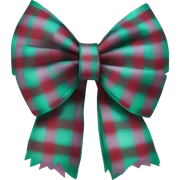 Plaid Christmas bow  sticker
