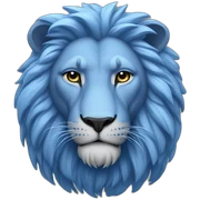 blue lion sticker