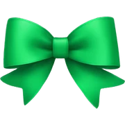 Green bow sticker