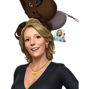 smiling girl with necklace sticker