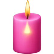 Pink candle sticker