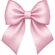silky light pink bow sticker