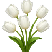 white tulip bouquet  sticker