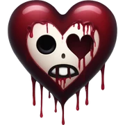 goth heart with blood sticker
