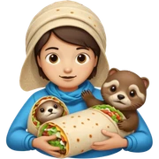 ♐️🌯😵‍💫🦦 sticker