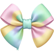 Pastel bow sticker