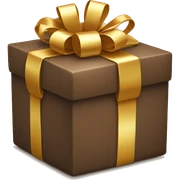 Gift with golden bow sticker